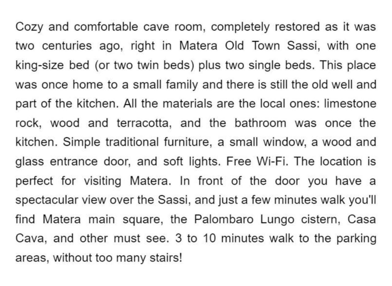 Cave Rooms Sassi Matera Bilik gambar